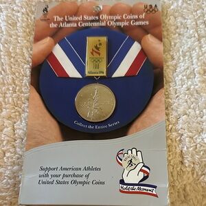Vintage Atlanta Centennial Olympic Games Basketball Coin Set